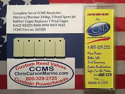 CCMS Mercury/Mariner Racing Outboard Reed 240hp 5 Petal Rubber Cages PN.265SJR • $135