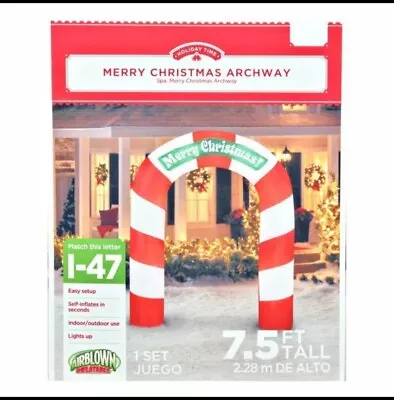 7' Gemmy Airblown Christmas Candy Archway Inflatable Lighted Yard Decoration • $55