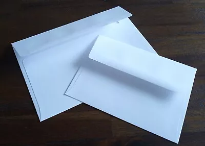 25 Bright White Announcement Gummed Seal Square Flaps Envelopes Sizes A2 Thru A7 • $68