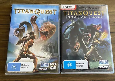 Titan Quest & Immortal Throne Video Game PC DVD Bundle Lot Action Hack N Slash • $0.99