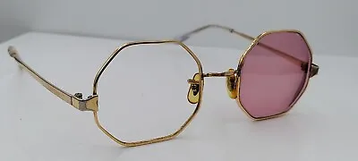 Vintage American Optical 12kt Gold Filled Gold Geometric Sunglasses FRAMES ONLY • $63.94