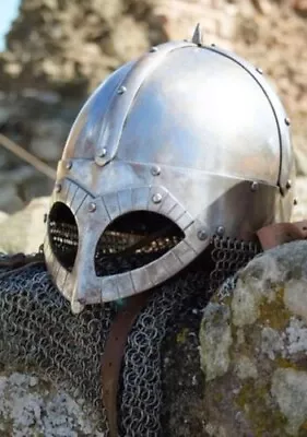 Historical Roman War Helmet With Chainmail Curtain. • $125