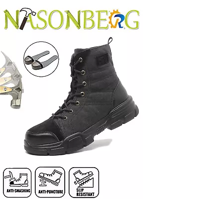 Mens Lightweight Safety Steel Toe Cap Work Shoes Hiking Trainers Ankle Boots UK • £31.19