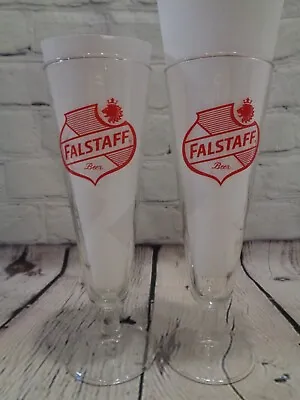 Vintage Falstaff Pilsner Beer Glasses Lot Of 2 St Louis MO • $29.97