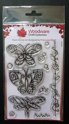 £3.99 • Buy Woodware Wired Butterflies Frs961 Clear Stamp Set