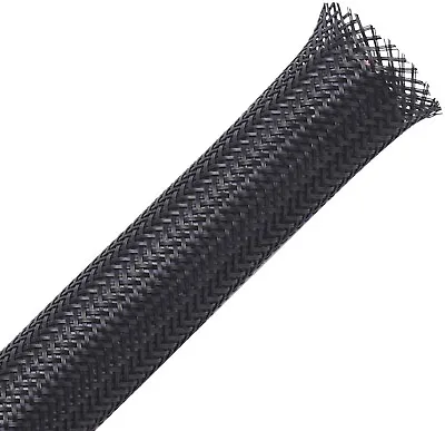 Alex Tech PET Expandable Braided Sleeving Black  Cable Sleeve 100ft  1/2 In 2024 • $17.99