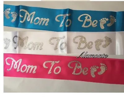 Baby Shower Sash Mummy To Be Sash Mum Party Satin Mom Gift Ribbon Accessory  • £2.98