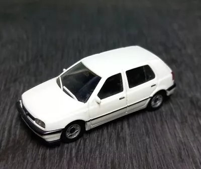 Herpa 1/87 VW Volkswagen Golf Tiny Plastic Toy / Model Car - White - RARE • $12.43