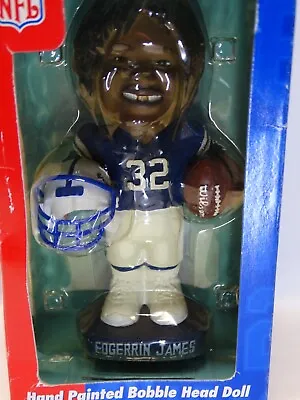 Vtg NFL QB Club Hand Painted Edgerrin James #32 Bobble Head Indianapolis Colts • $12.75
