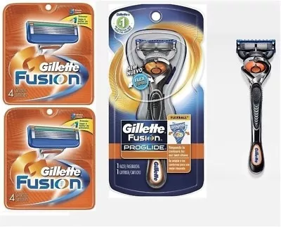 9 Gillette FUSION Razor Blades Cartridges Refills Proglide FLEX BALL Shaver 8 4 • $29.99