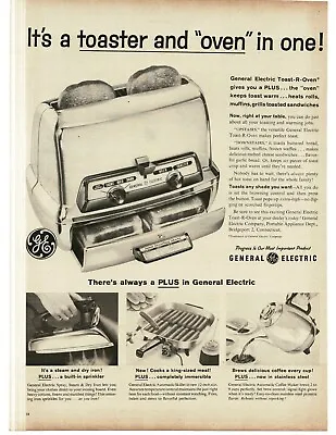 1959 GE General Electric Toast-R-Oven Toaster Vintage Print Ad • $8.95