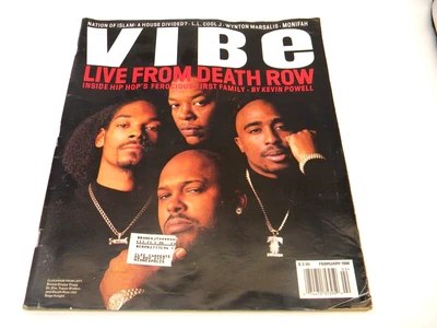 $196 • Buy VIBE MAGAZINE February 1996 Death Row Cover TUPAC SNOOP DOGG DR DRE SUGE KNIGHT