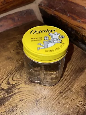 Vintage 8oz Oster - Osterizer Mini Blend - Storage Clear Glass Jar W Lid - 3.75” • $12