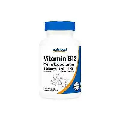 Nutricost Vitamin B12 (Methylcobalamin) 1000mcg 120 Caps - EXP 10/2026 • $11.95