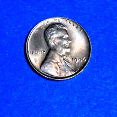1946-S LINCOLN WHEAT (1c) CENT RED W/MINT LUSTER BU UNCIRCULATED  U-GRADE  #6 • $4.59