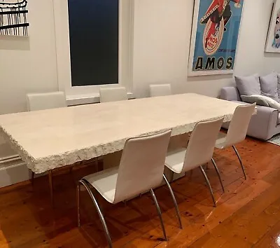 $180 • Buy 6 X White Leather Dining Chairs
