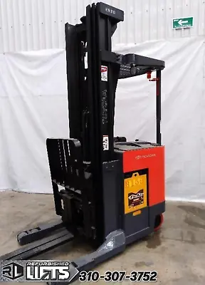 TOYOTA 6BRU18 Standup Electric Reach Truck Forklifts 240  Mast LOW HOURS • $14950