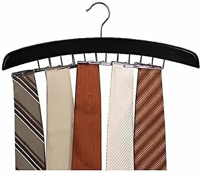 Manhattan Accessory Wood 12 Hook Tie Hanger • £11.39