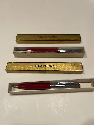 Vintage Sheaffer’s  RED Fountain Pen & Pencil Set INDIV.BOXED • $20