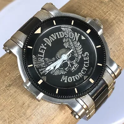 Harley Davidson Bulova Willie G Skull Stainless Steel Watch 78A109 • $139.95