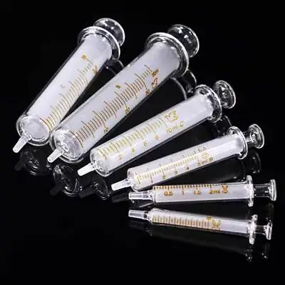 Bulk Buy 1ml-100ml Glass Syringe Sampler Laboratory Reusable Chemistry Injector • $91.11