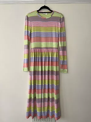 Stine Goya Joel Stripe Rainbow Midi Dress Size S • £50