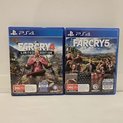 Far Cry 4 & 5 - PS4 Sony PlayStation 4 Ubisoft Video Game • $29.88