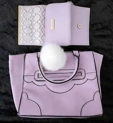 Mauve Or Light Purple MARIKAI HANDBAG SET LACY COIN CARD PURSE - EXCELLENT Con • $29.96