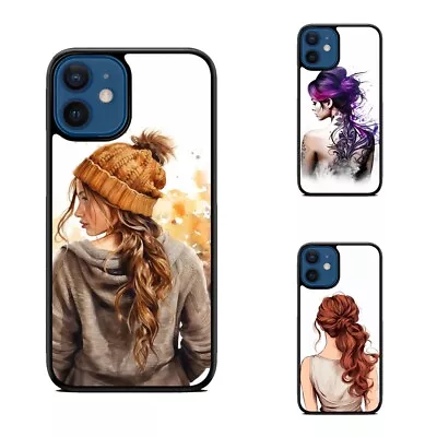 Hairstyle Art Young Lady Trendy Cover For Apple IPhone 14 15 Pro XS Max • $19.79