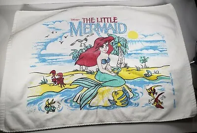 Vintage Disney 90s Little Mermaid 25.5 In X 19.5 Towel Ariel Beach Ocean Scene • $15