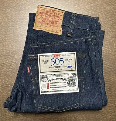 DEADSTOCK NWT VINTAGE 80s Levi's 505-0217 Straight Leg Jeans 27x30 Denim USA • $149.97