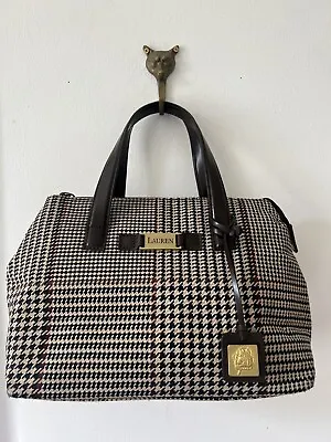 Ralph Lauren HTF Vintage Houndstooth Satchel Size 8.5 H X 12”W X6 D • $32.50