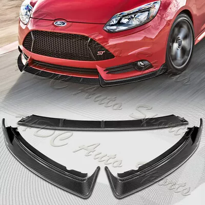 For 2012-2014 Ford Focus ST MK3 GT-Style Carbon Look Front Bumper Spoiler Lip • $105.99