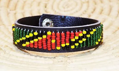 African Maasai Leather Bracelet Ethnic Tribal Boho Masai Massai Jblt31 • $5.97