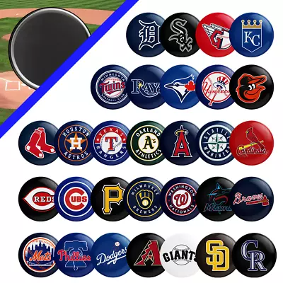 MLB Team Logo Magnets 2.25  FULL SET/ALL TEAMS 2.25  Baseball Fan - Great Gift • $54.95