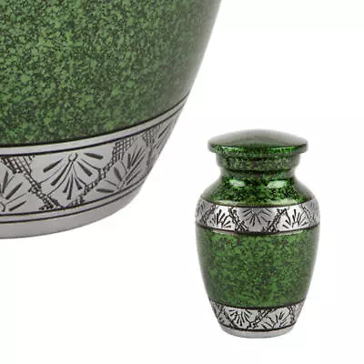 Perfect Memorials Green Lively Leaves Keepsake Cremation Urn • $21.95