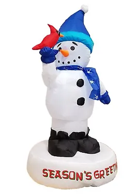 $42.99 • Buy 4 Foot Christmas Inflatable Snowman Bird Air Blown LED Lights Yard Decoration 