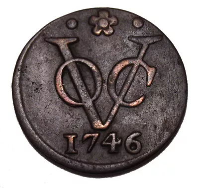 Old Colonial Coins 1746 Highgrade Copper VOC 1 DUIT • $49.95