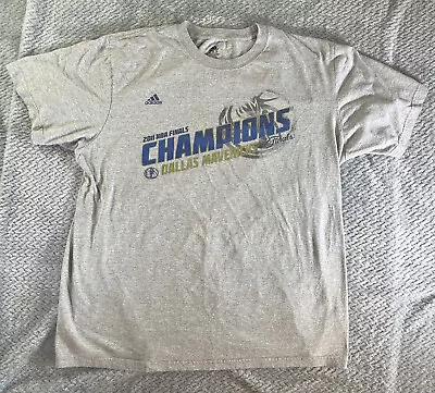 Adidas Dallas Mavericks 2011 NBA Finals Men's Size 2XL Grey T-Shirt • $28.99