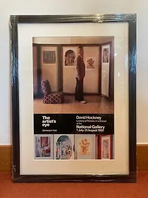 Rare Hand Signed Vintage David Hockney National Gallery Exhibition Poster 1981 • £790