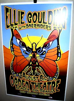 ELLIE GOULDING With Bag Raiders Show Poster RP Denver Co Very COOL • $25