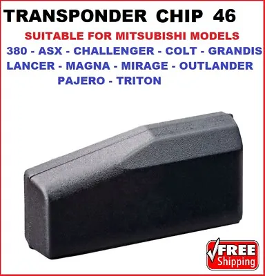 $16.95 • Buy Transponder Chip Suitable Mitsubishi Car Key 380 Asx Challenger Colt Id46   