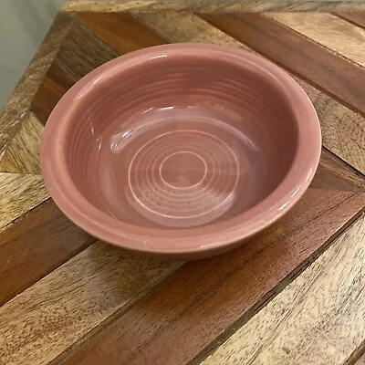 Vintage Fiestaware Rose Pink 4.75  Nappy Fruit Sauce Dessert Bowl HLC Fiesta • $20