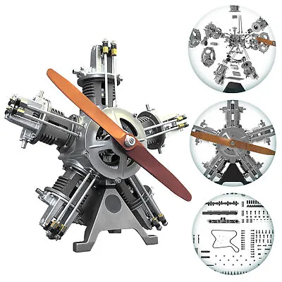 TECHING Five-Cylinder Radial Engine Plane Simulation Metal Machinery Electric0C • $379.99