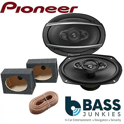 £109 • Buy Pioneer 6x9  4- Way 1300 Watts A Pair Speakers With Grey 6x9 Boxes And Cable