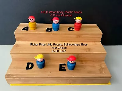  Vintage Fisher Price Little People Bullies/Angry Boys Your Choice • $5