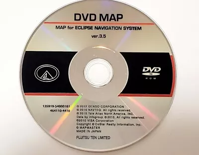Eclipse Navigation Unit Disc Dvd Map Gps Ver 3.5 Fujitsu Ten Avn-5435 2454 6600 • $45.95
