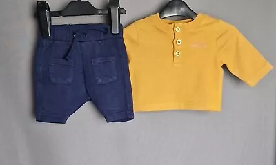 Nutmeg Baby Boy Set T-shirt Long Sleeve/Pants Age Newborn.Excellent Condition • £4.80