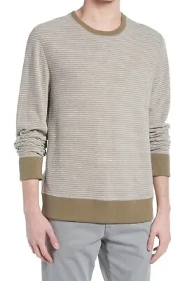 Billy Reid Mens Size S Sweater Sweatshirt Striped Tan $129 • $22.97