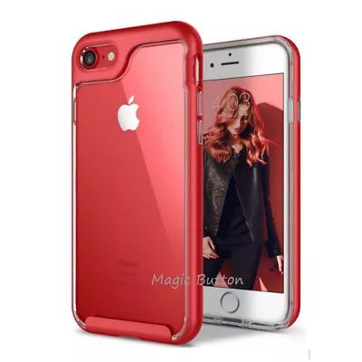 For IPhone 6 6s 8 7 Plus SE Hard Frame Double Layer Clear Case Slim Cover  • $6.99